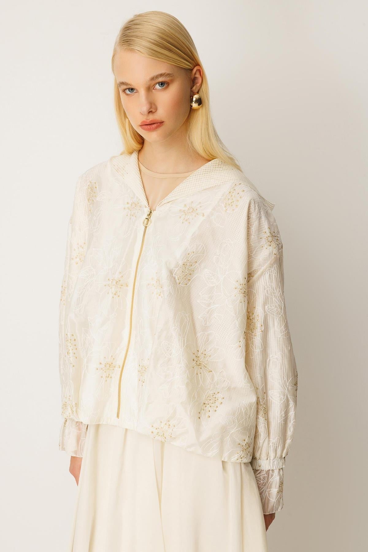 Hooded Zippered Short Tunic
