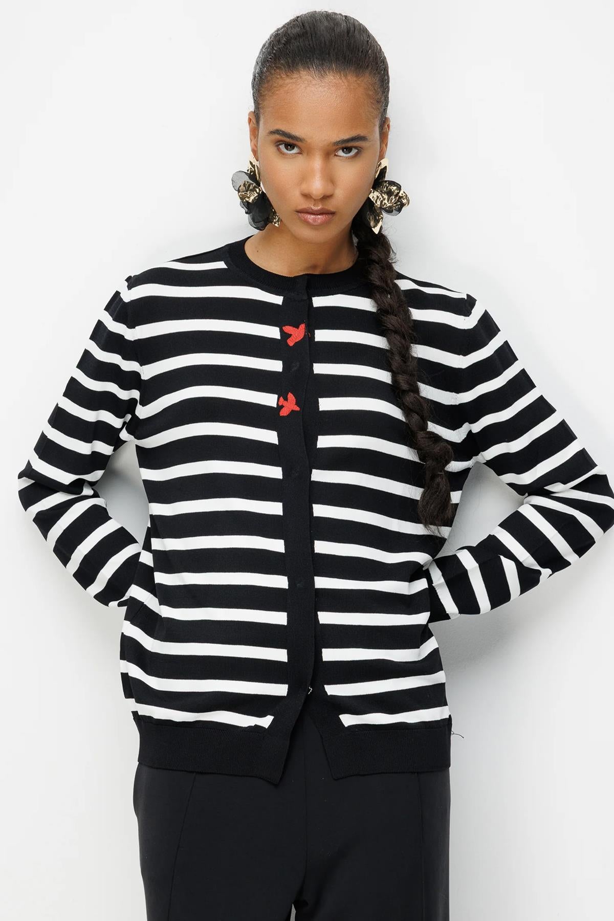 Striped Knit Cardigan