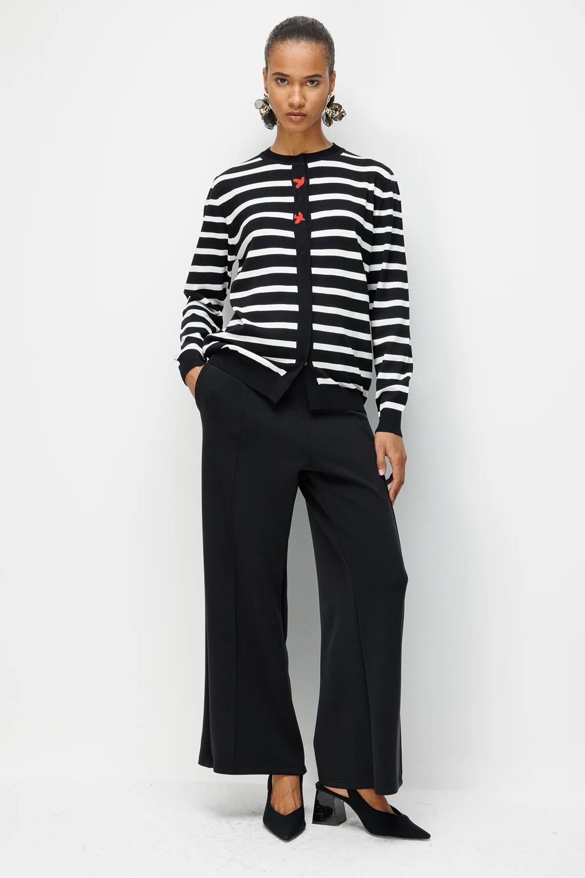 Striped Knit Cardigan