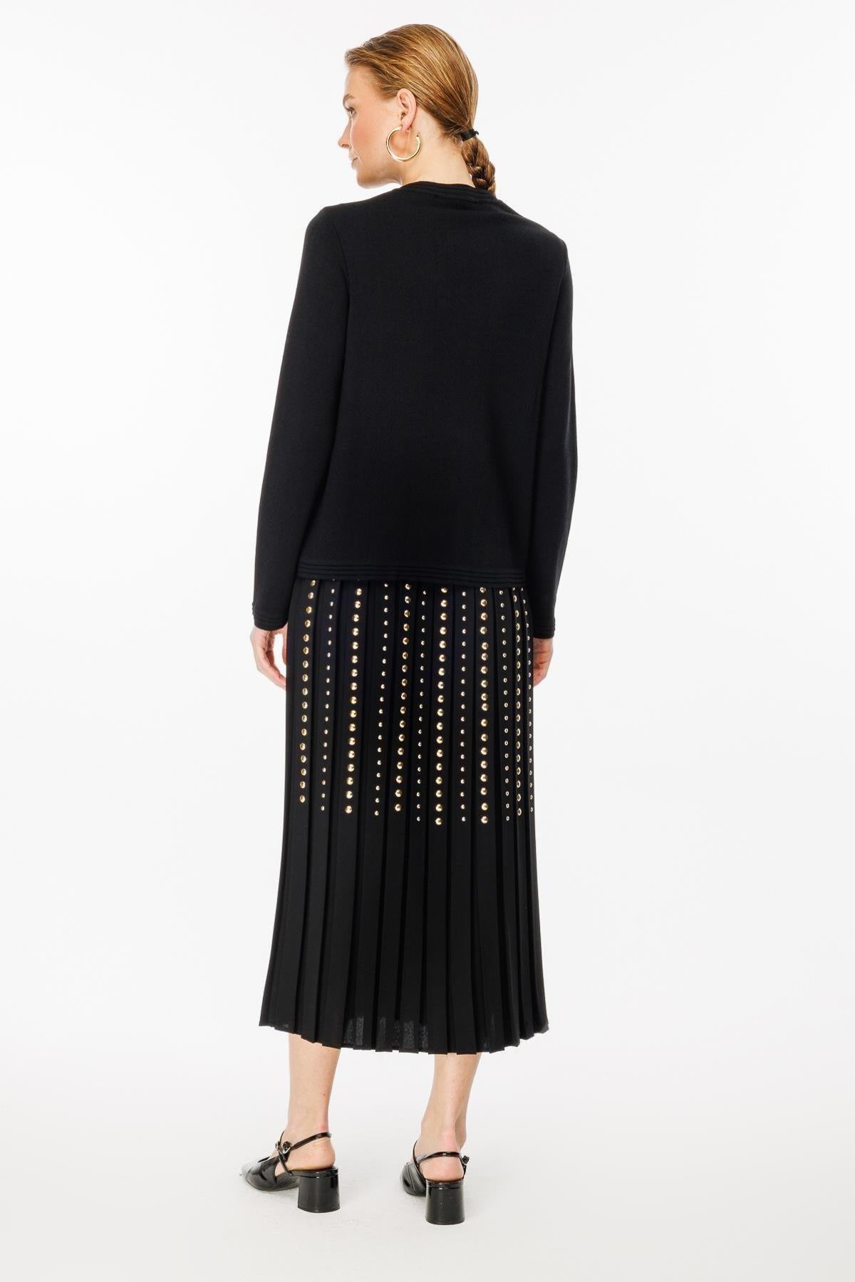 Stud Detailed Knitwear Jacket