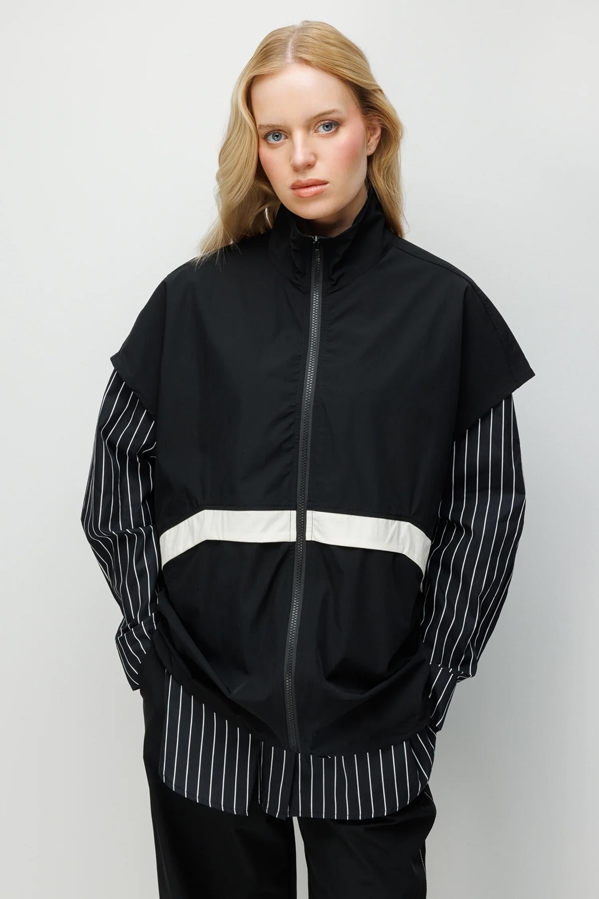 Fermuarlı Yelek Ve Pantolon İkili Takım