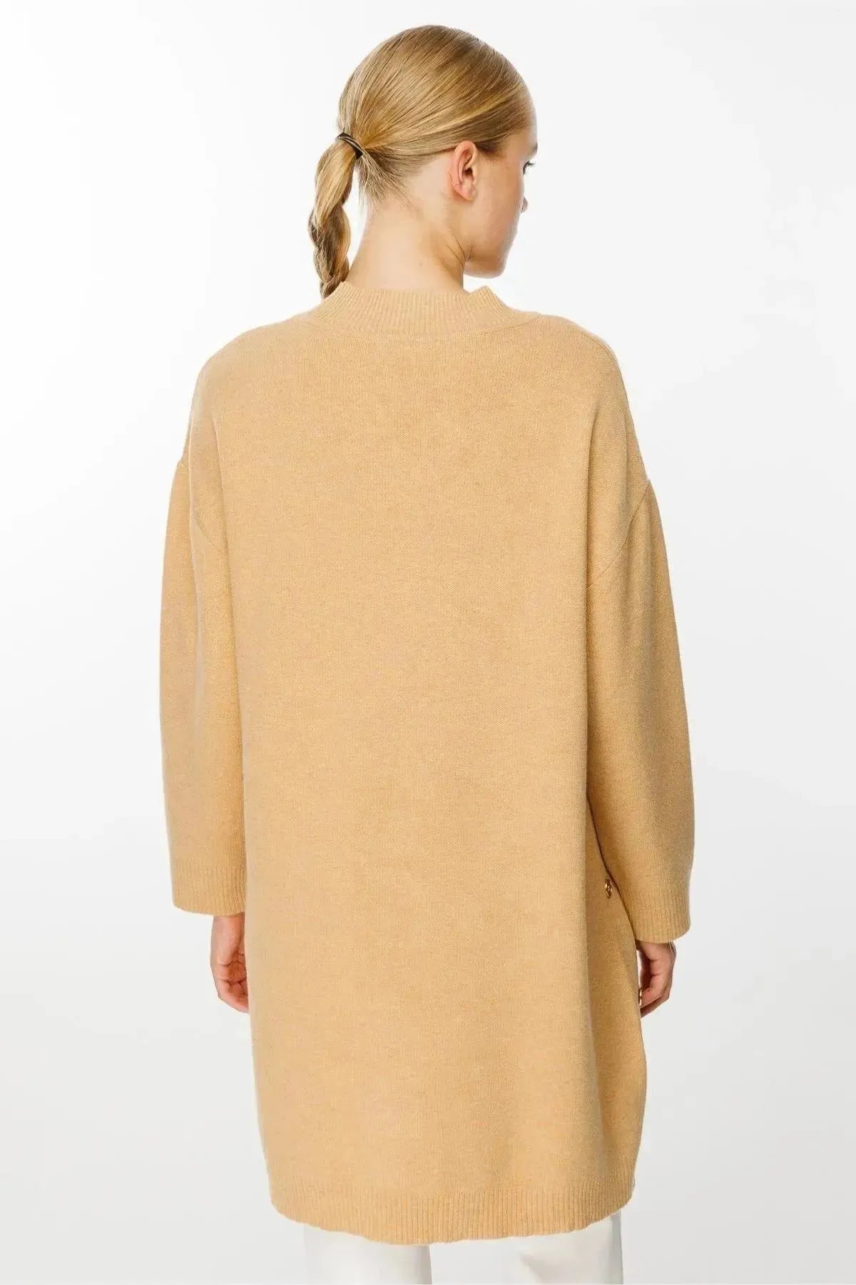 Knitted Tunic with Side Buttons