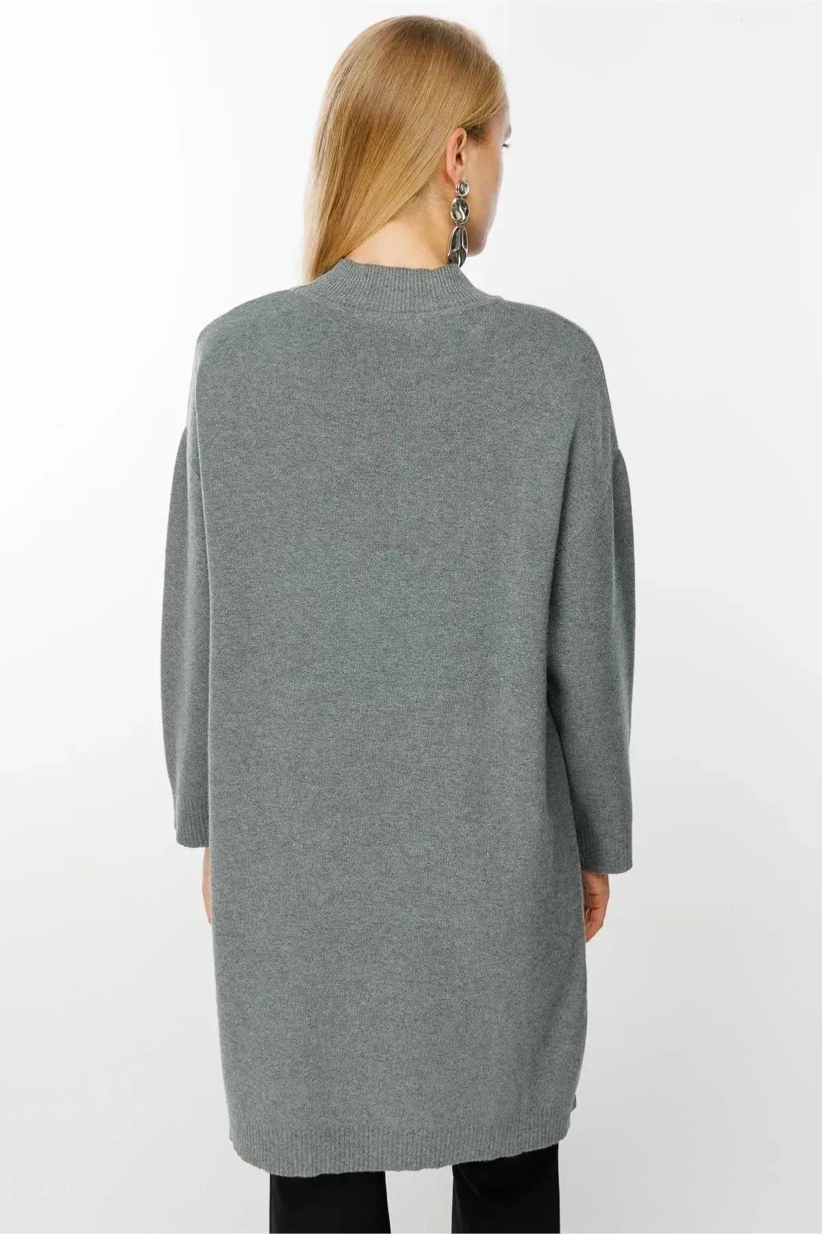 Knitted Tunic with Side Buttons