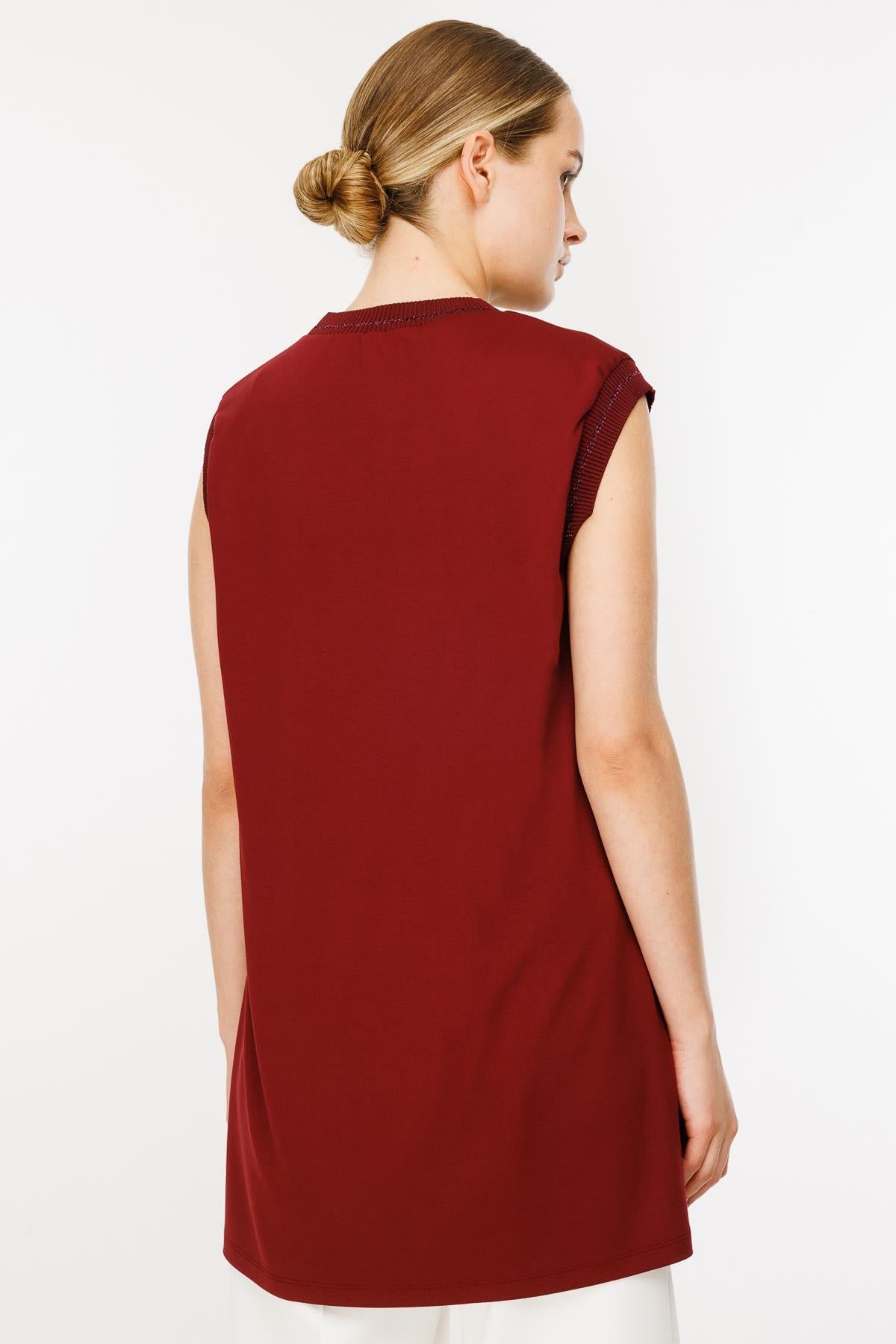 Sıfır Yaka Kolsuz Tunik