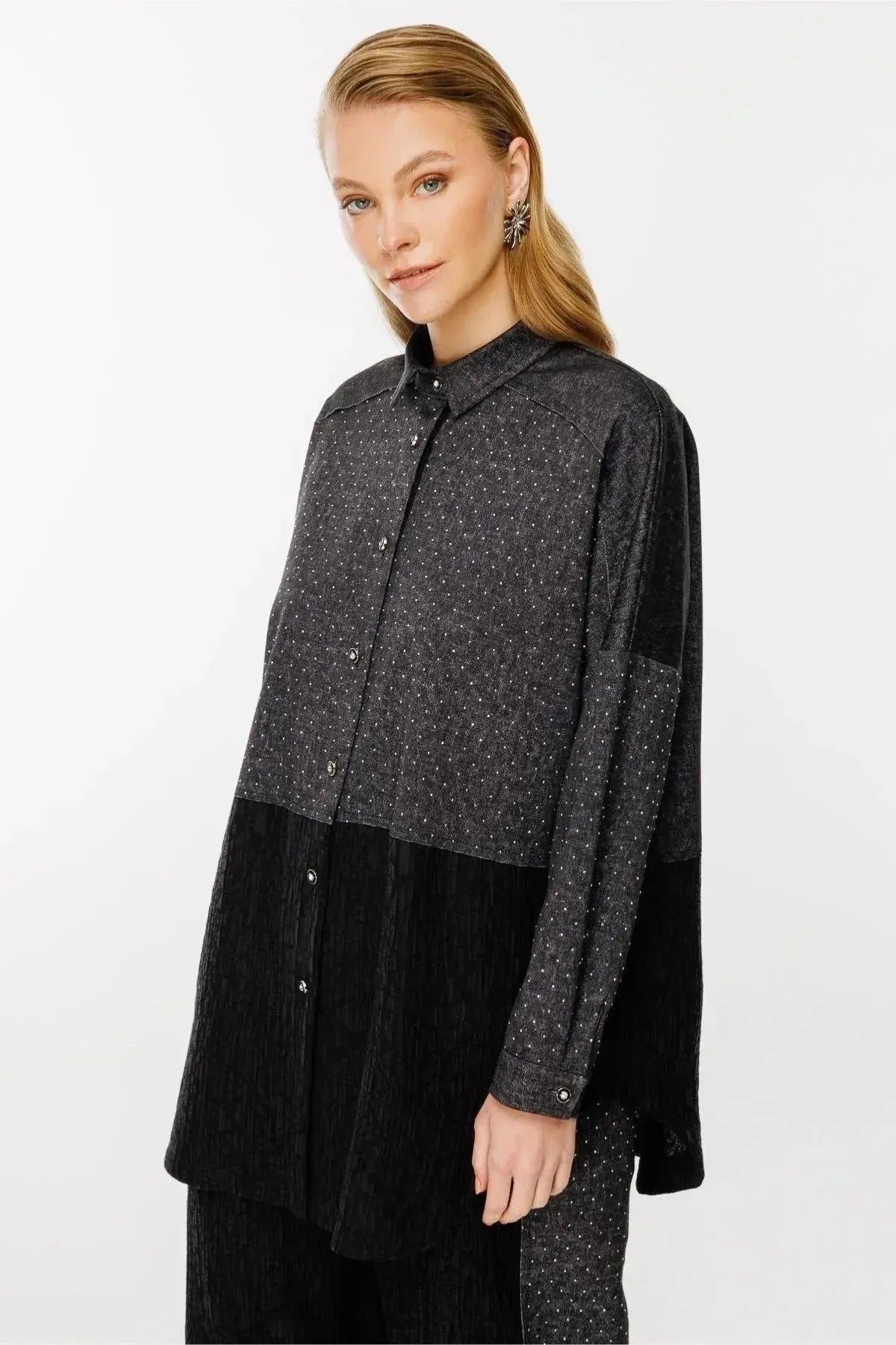 Stone Embroidered Trouser Tunic Set