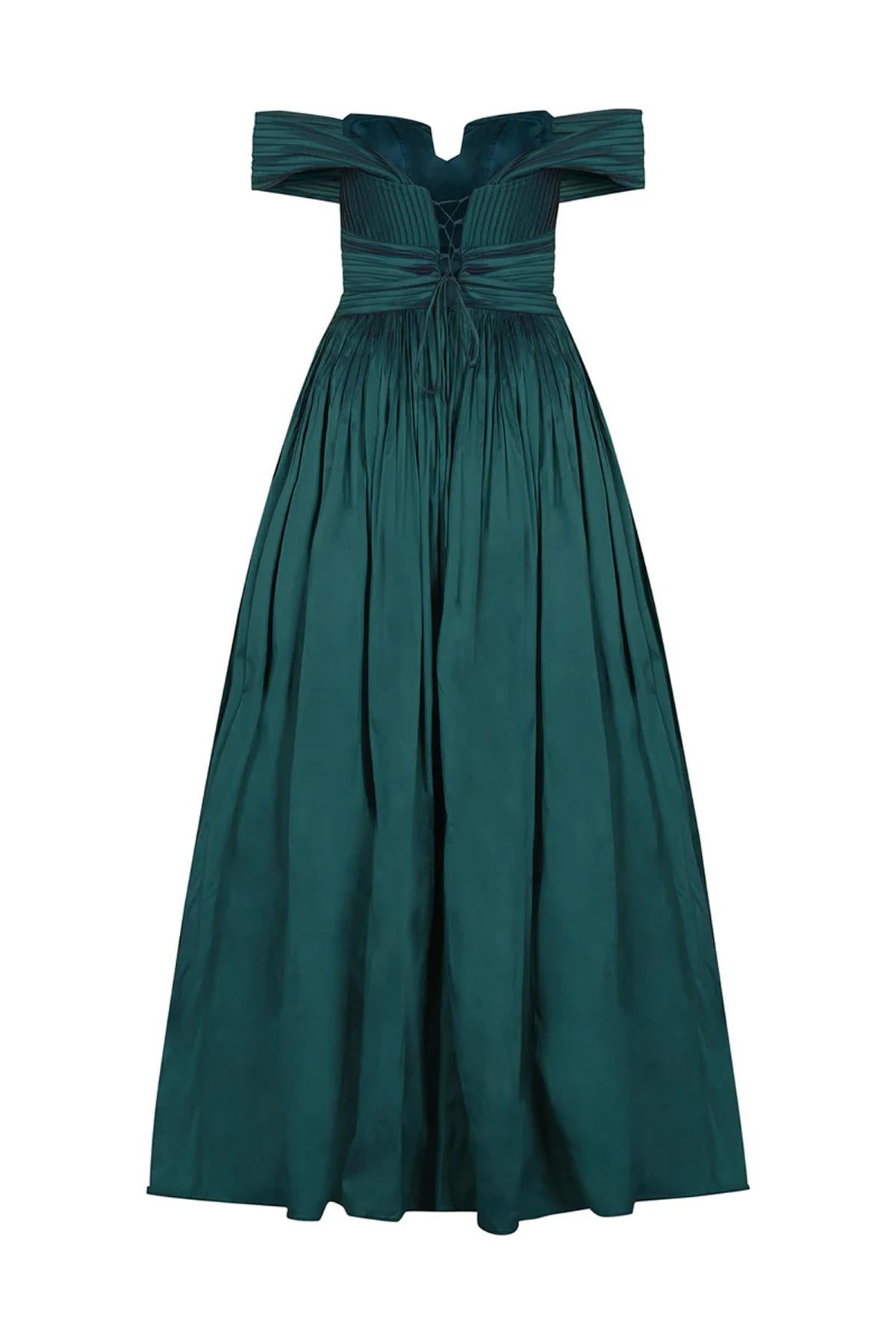 Off the Shoulder Strapless Long Evening Dress with Cleavage