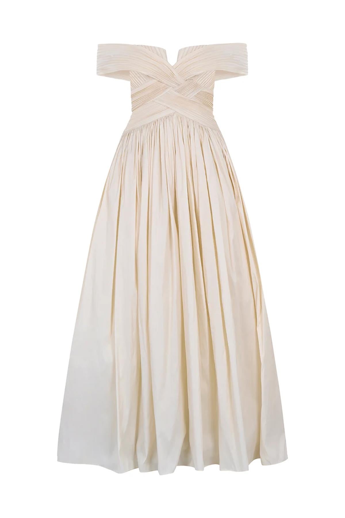 Off the Shoulder Strapless Long Evening Dress with Cleavage