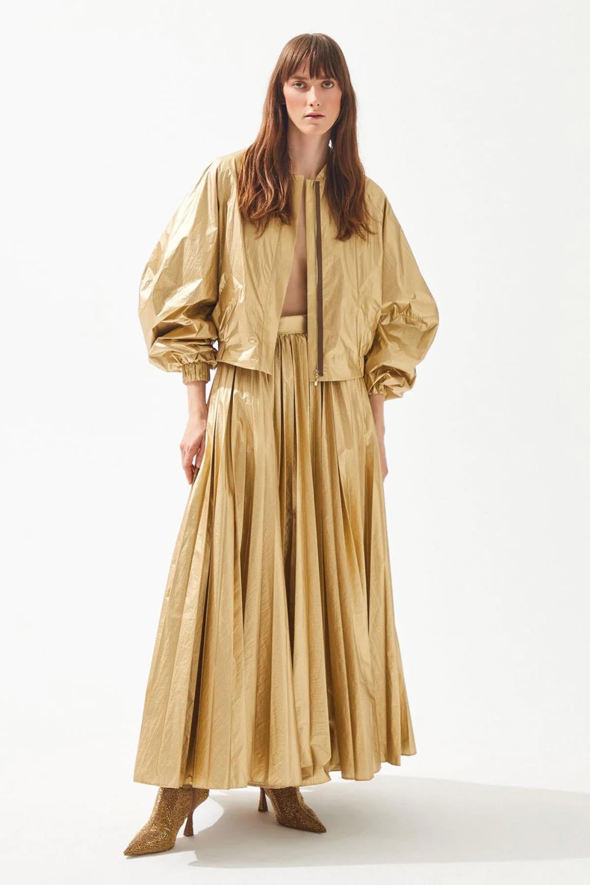 Parlak Kadın Bomber Ceket