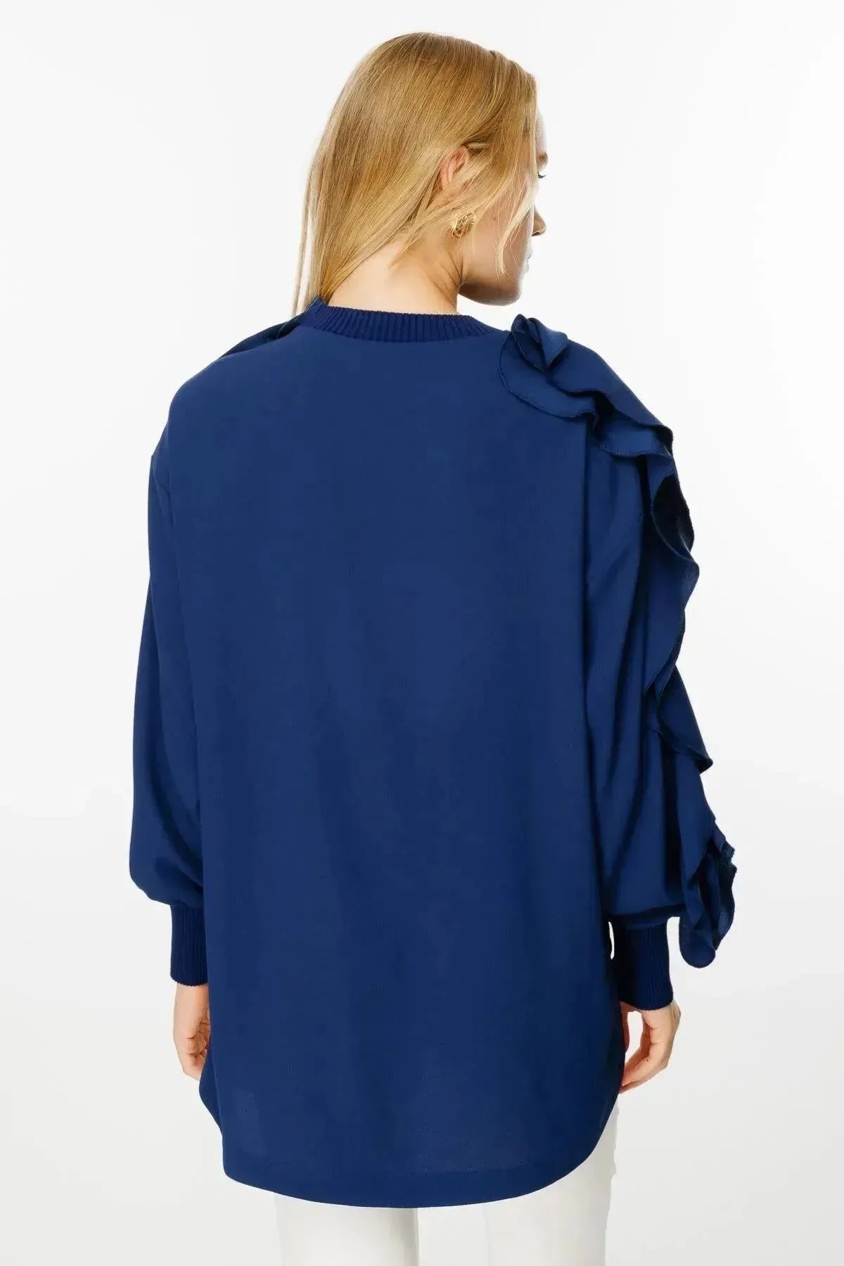 Sleeve Ruffle Detail Tunic
