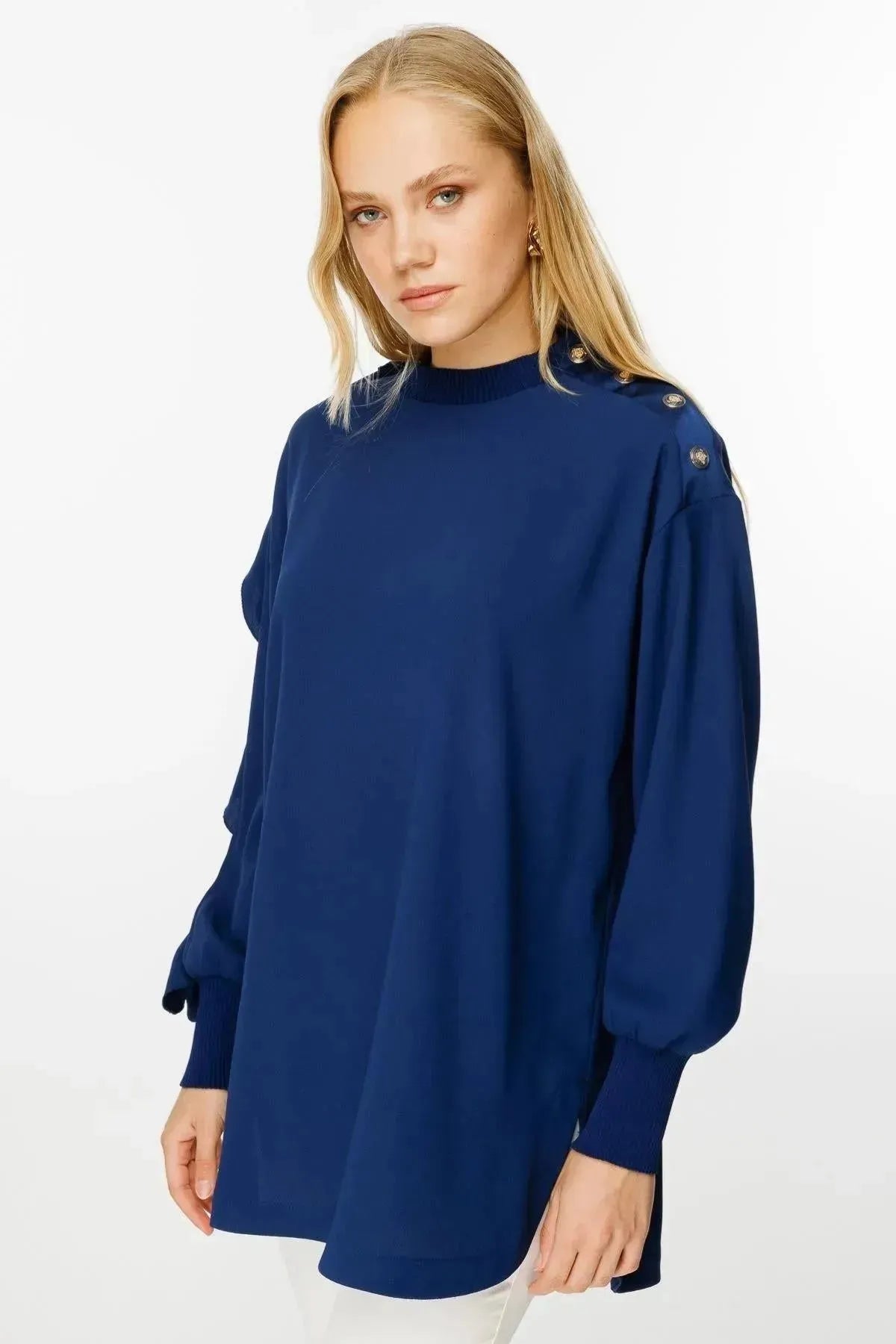 Sleeve Ruffle Detail Tunic