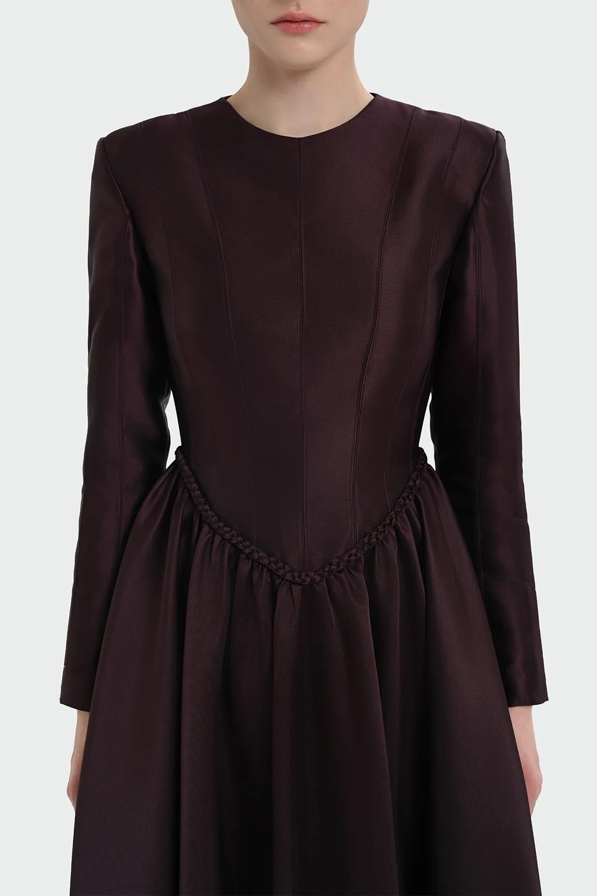 Bel Detaylı A Kesim Abiye Elbise