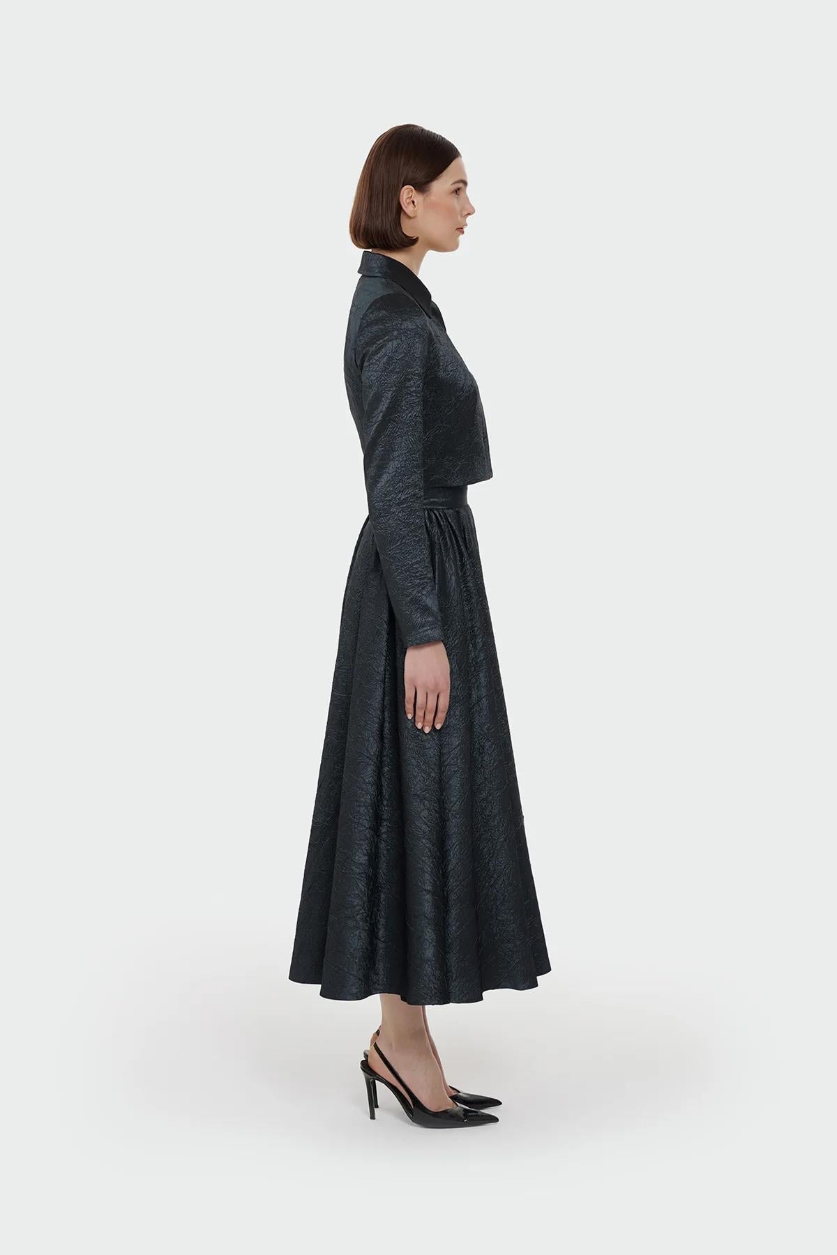 Shirt Collar Skirt Set