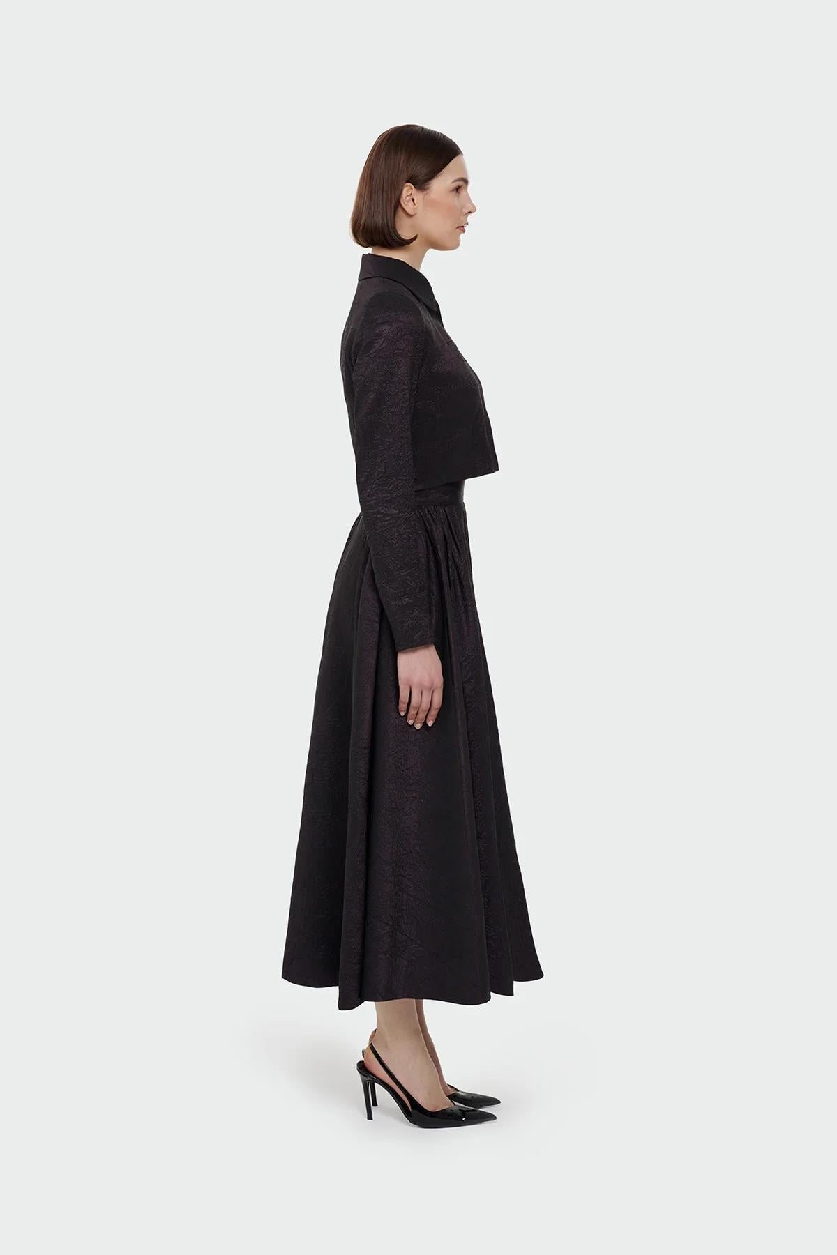 Shirt Collar Skirt Set