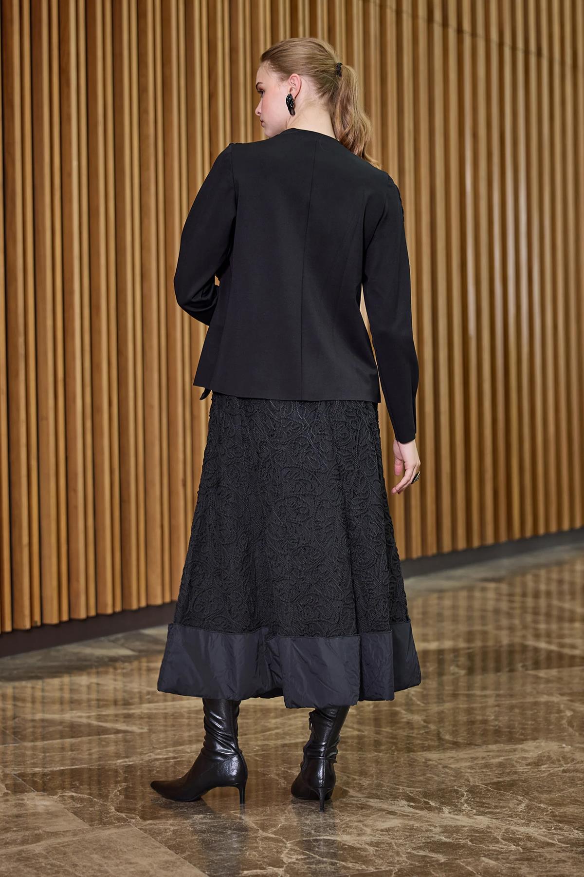 Dantelli Etek Bluz Takım