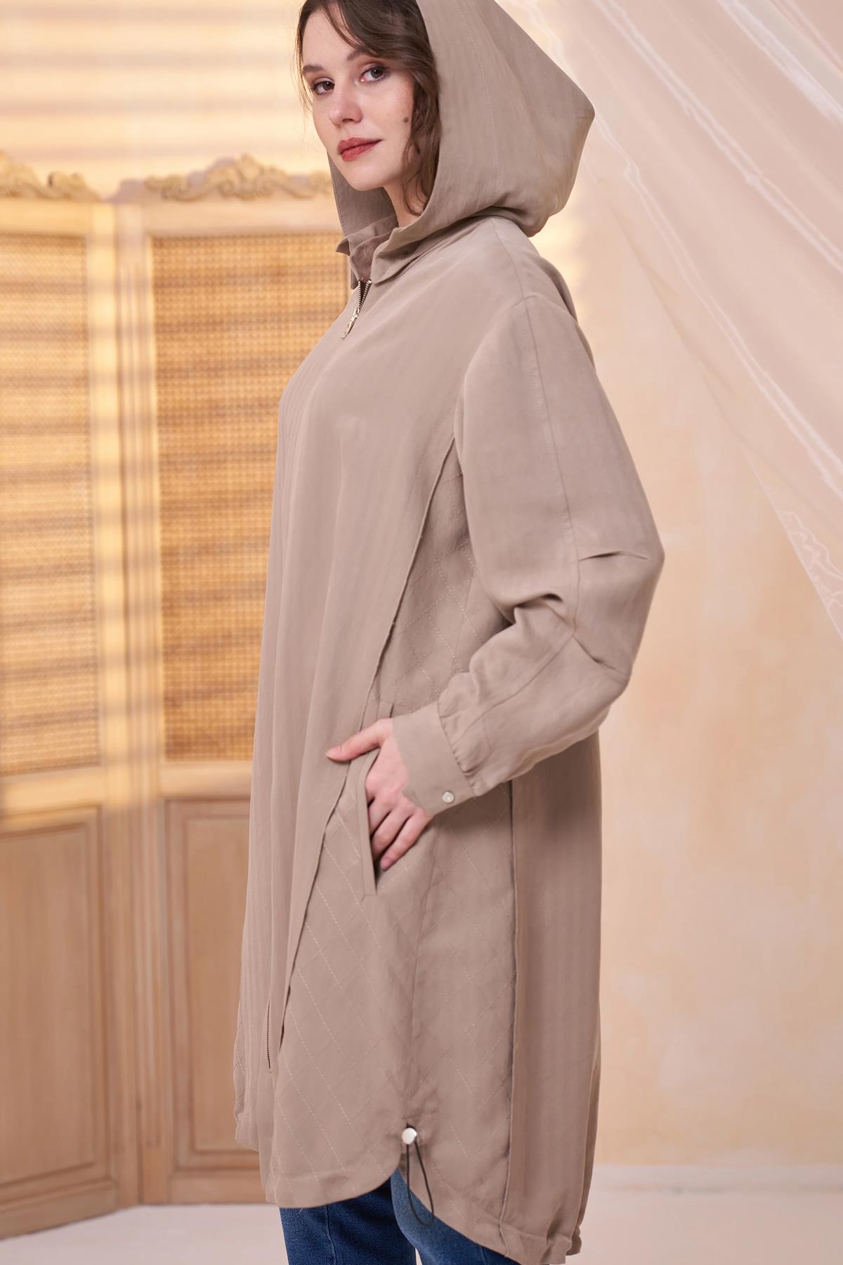Front Zippered Hooded Cape