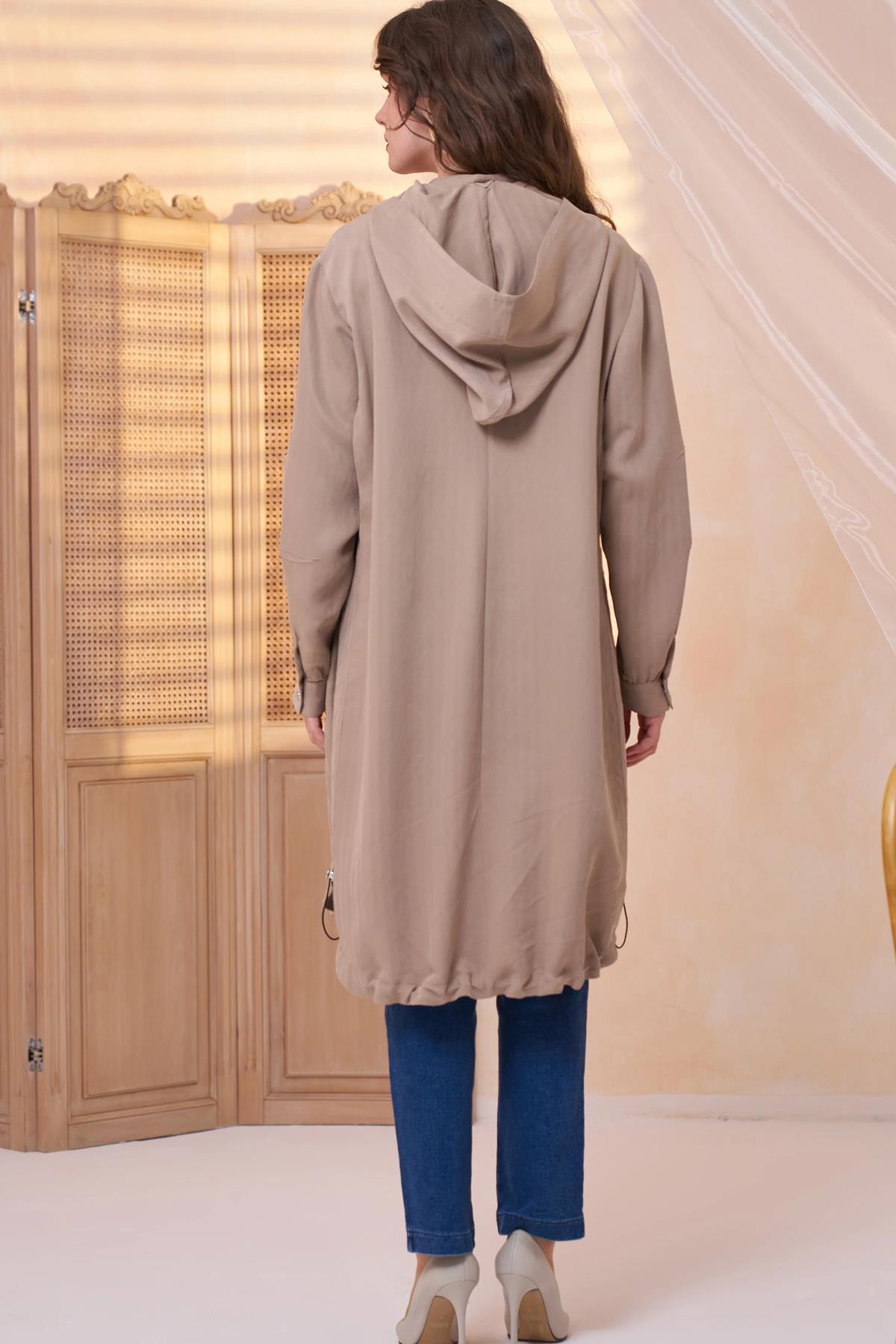 Front Zippered Hooded Cape