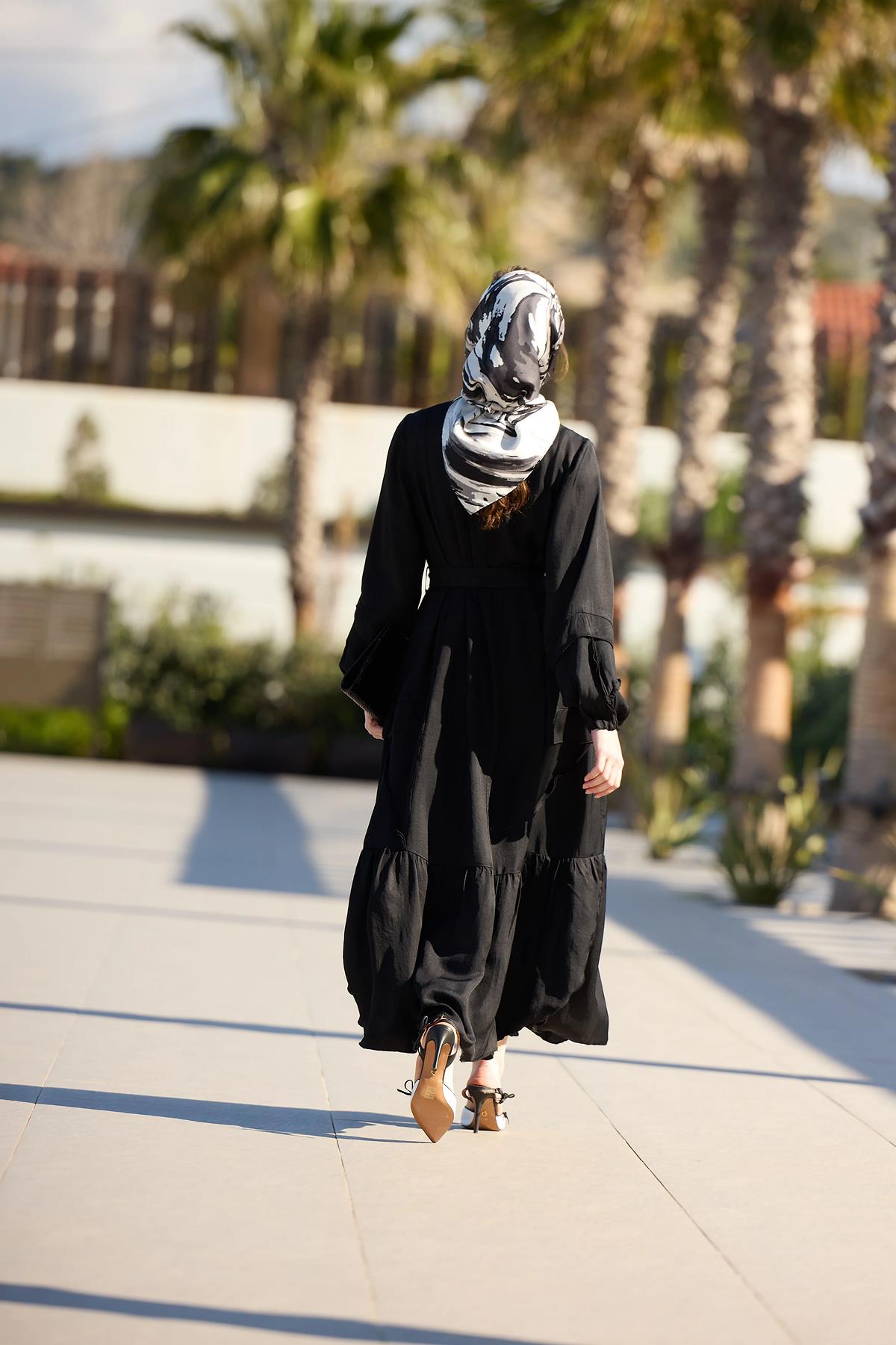 Front-Zip Paneled Trench Coat
