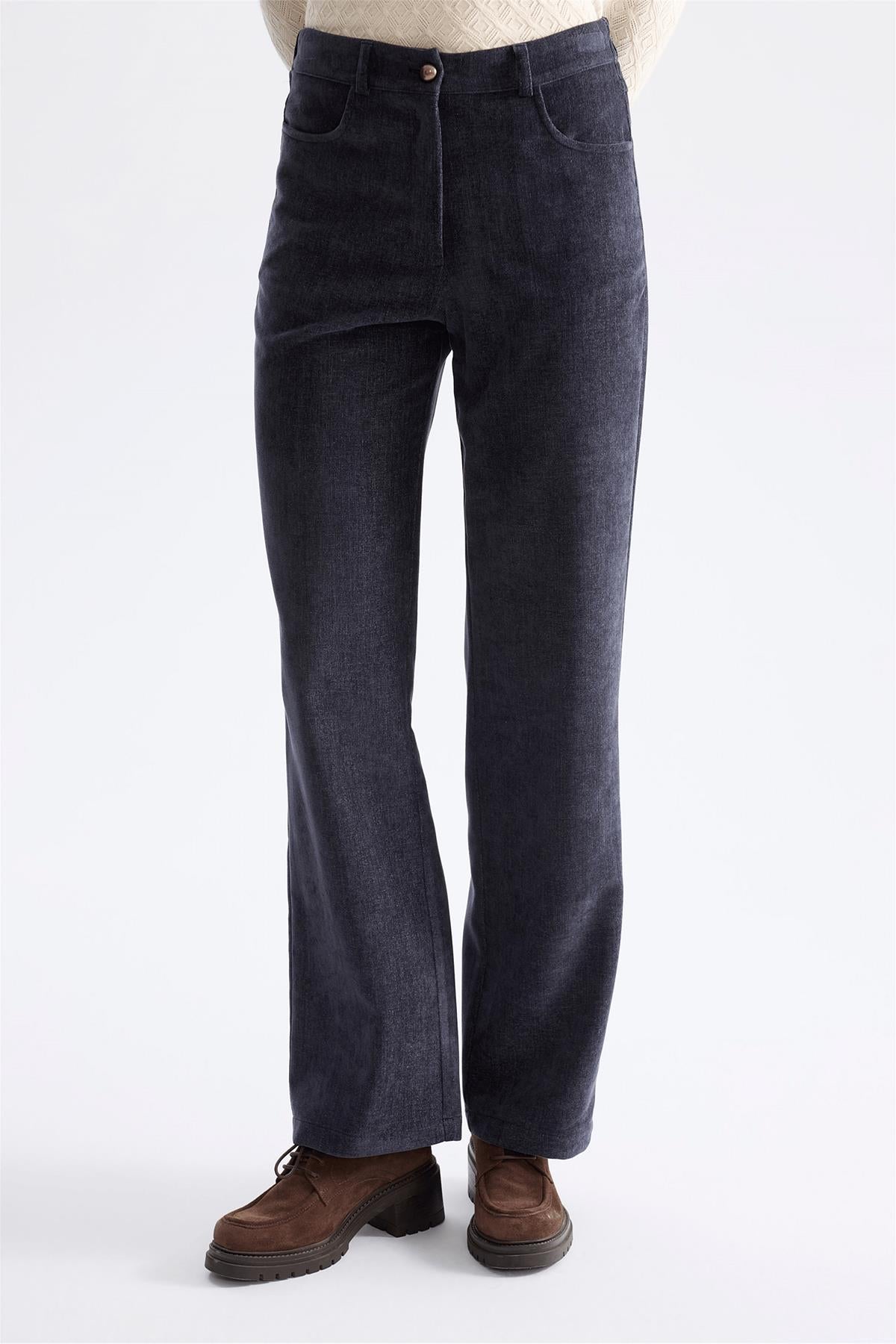 High-Waist Straight-Leg Trousers