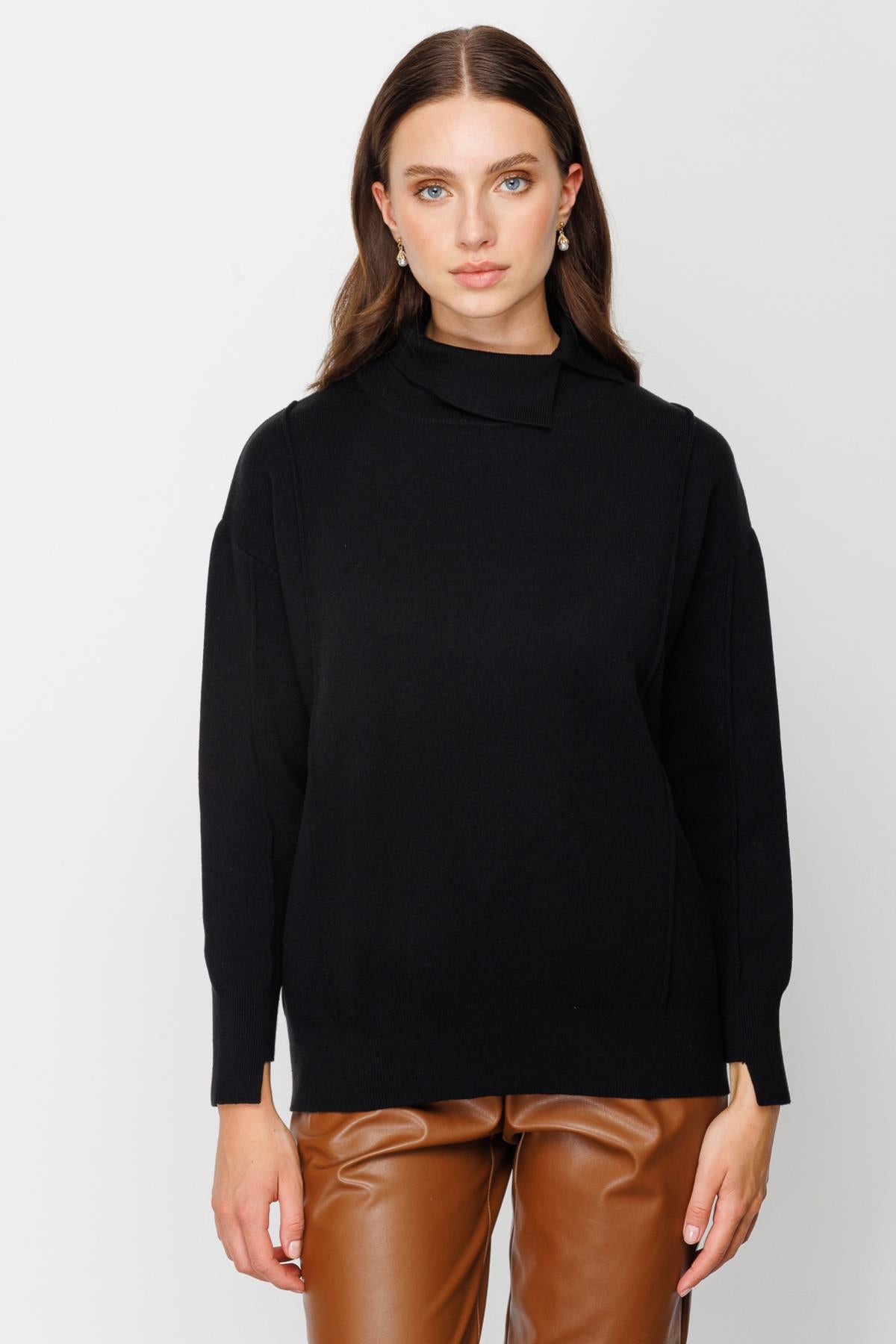 Devrik Yaka Uzun Kol Kazak