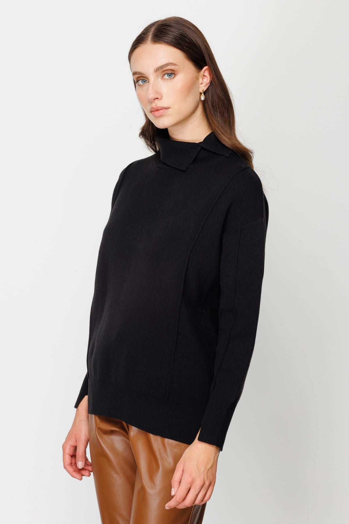 Devrik Yaka Uzun Kol Kazak