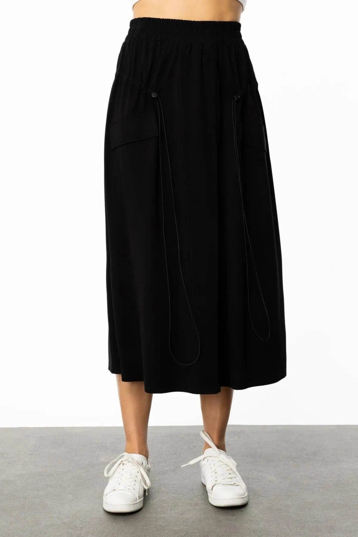 Long Stoppered Combed Cotton Skirt