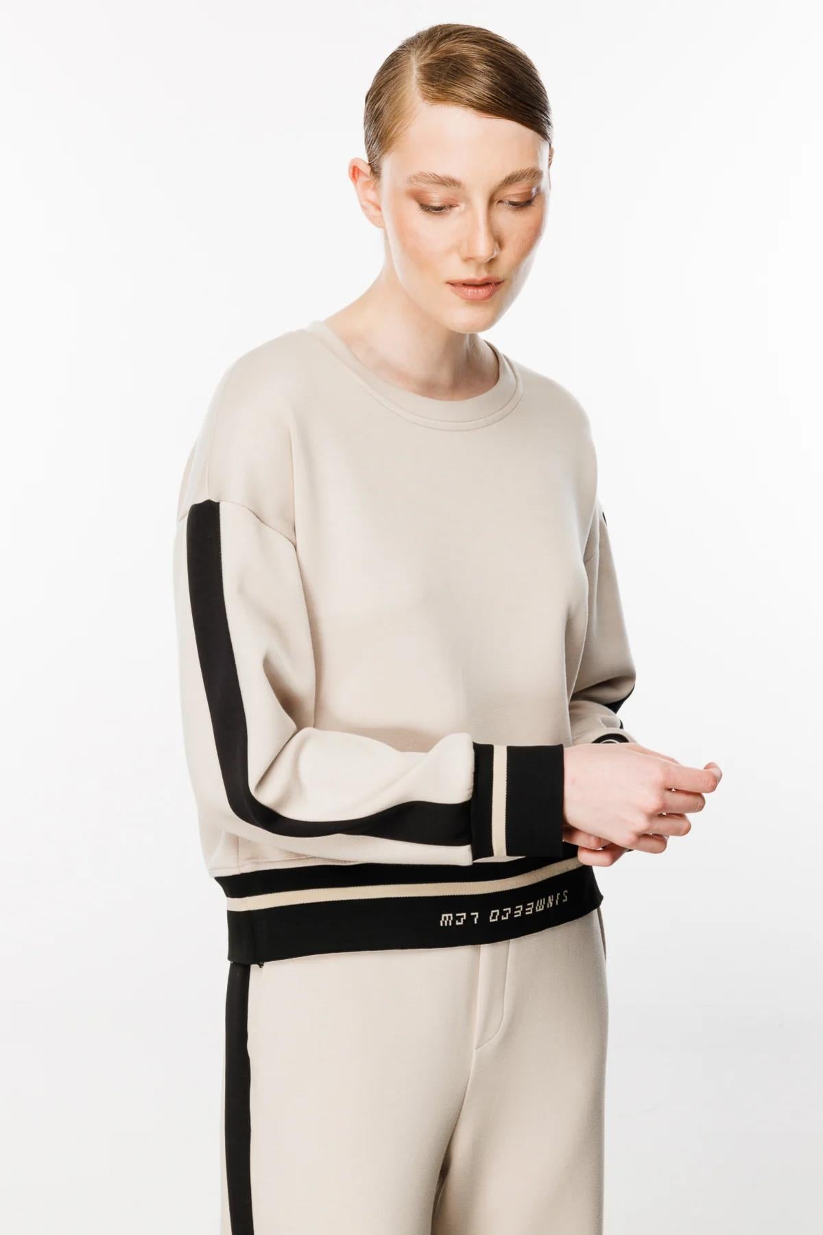 Uzun Kol Sıfır Yaka Üst Eşofman