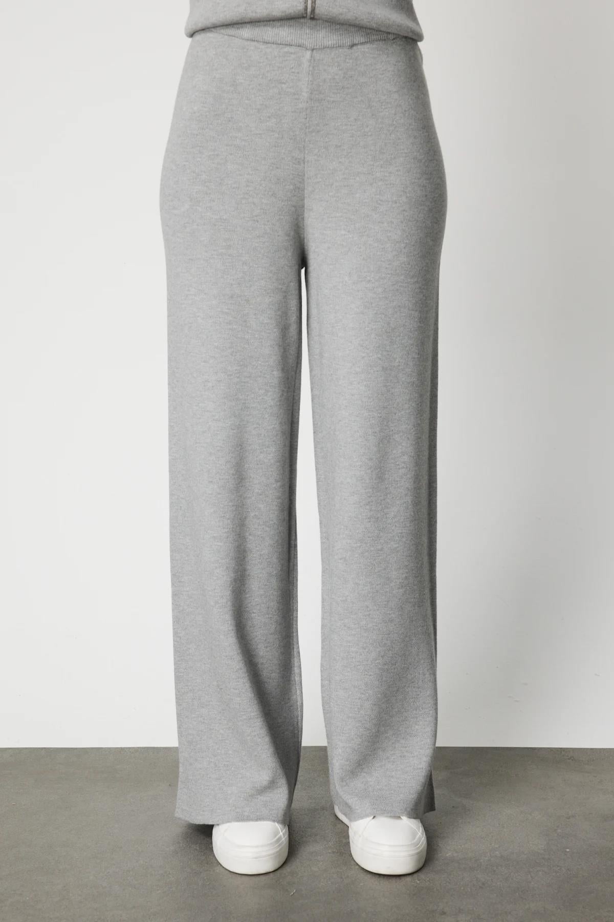 Beli Lastikli Bol Paça Triko Pantolon