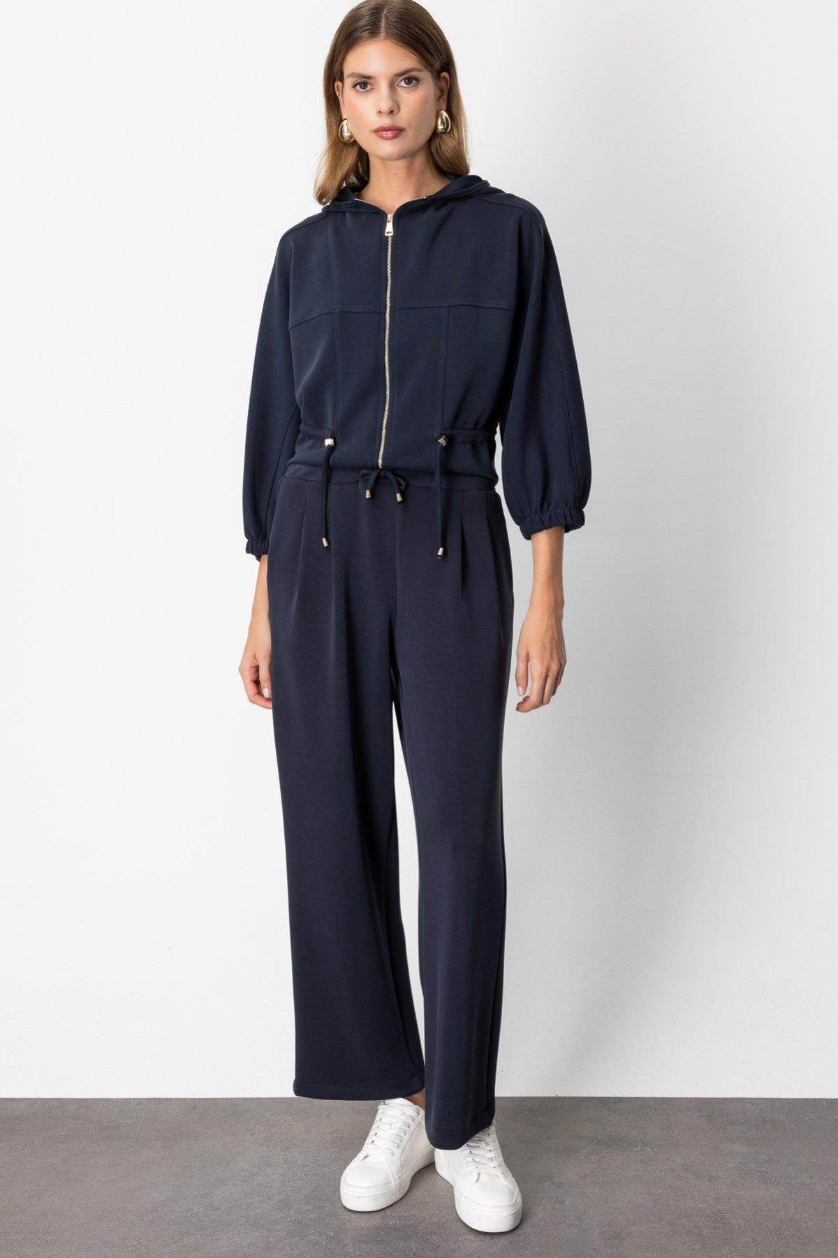 Pleated Trousers with Tie Waist