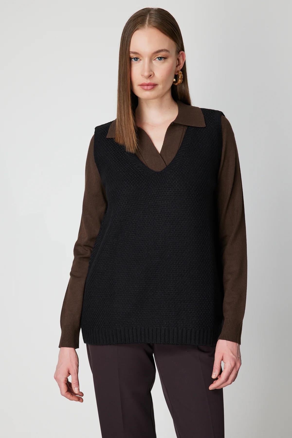 V Yaka Triko Süveter