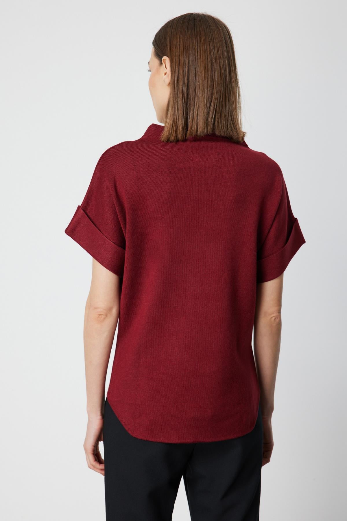 Aksesuar Detaylı Kısa Kollu Triko Kazak