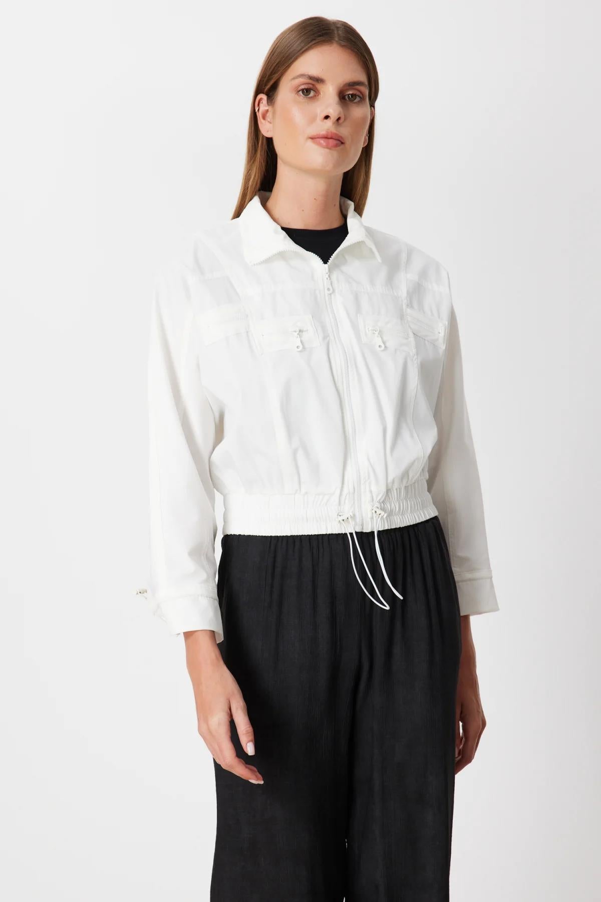 Stand-Up Collar Parachute Fabric Jacket