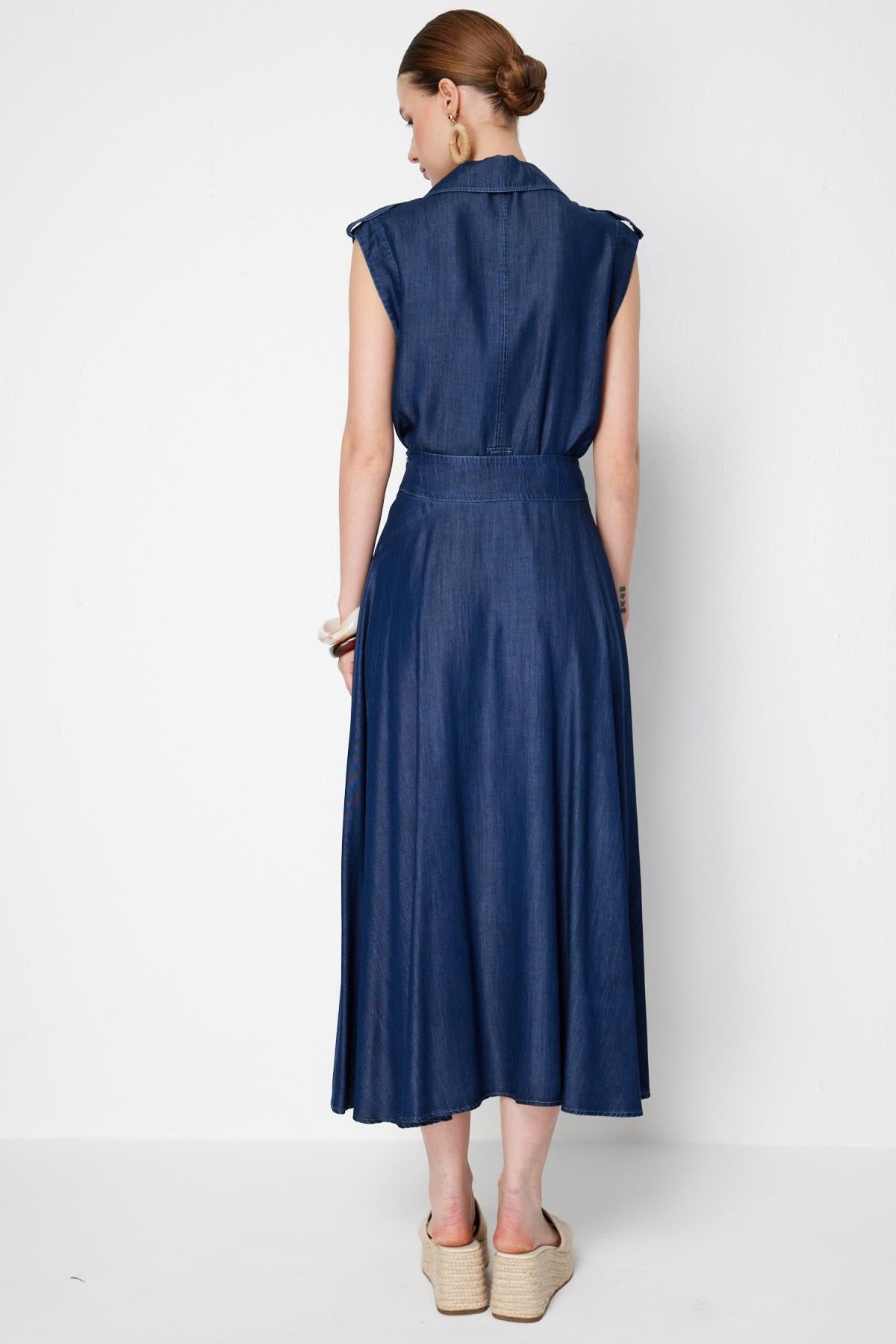 Beli Manşet Midi Boy Kloş Etek