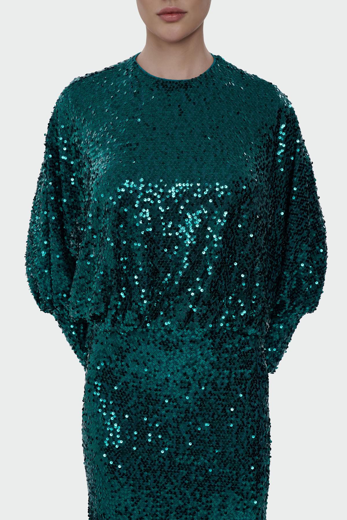 Sequin Blouse Skirt Evening Dress Set