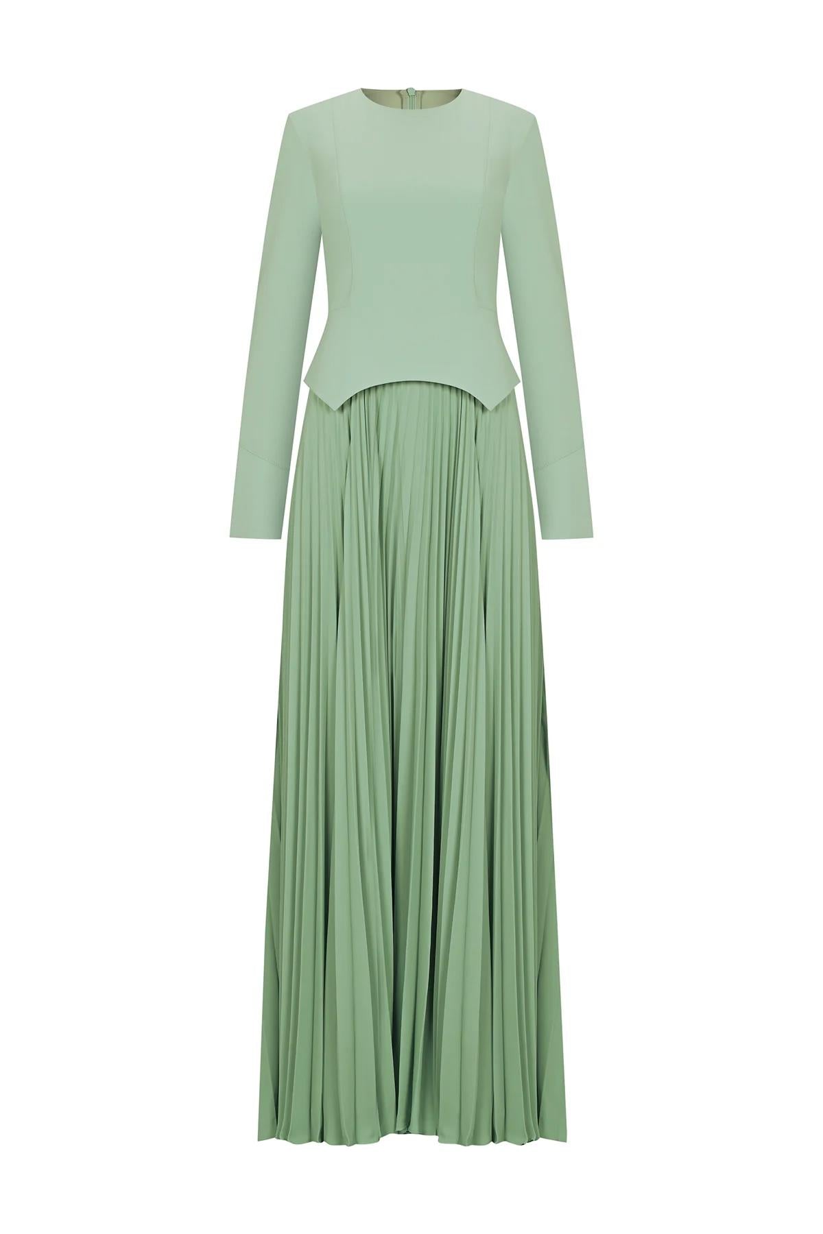 Pleated Evening Dress