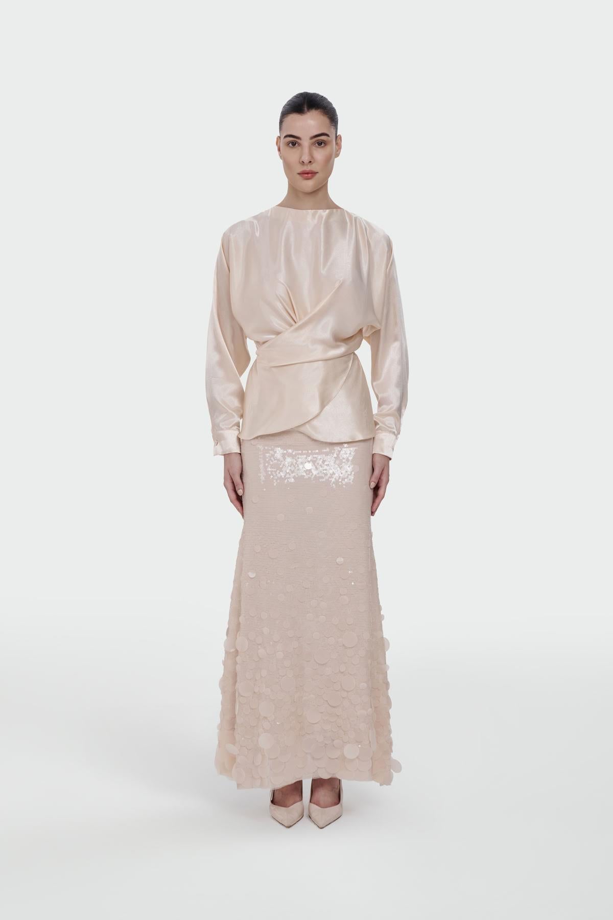 Sequin Embroidered Skirt