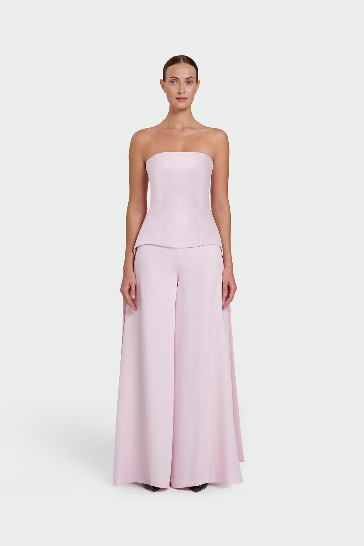 Strapless Tail Detailed Evening Dress Set