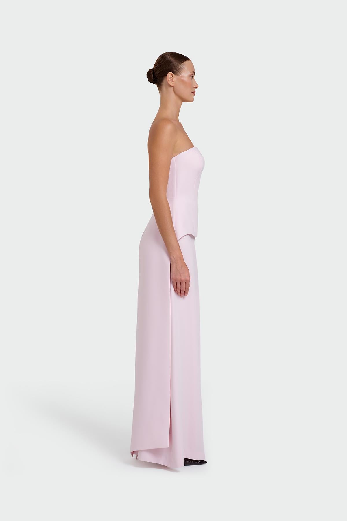 Strapless Tail Detailed Evening Dress Set