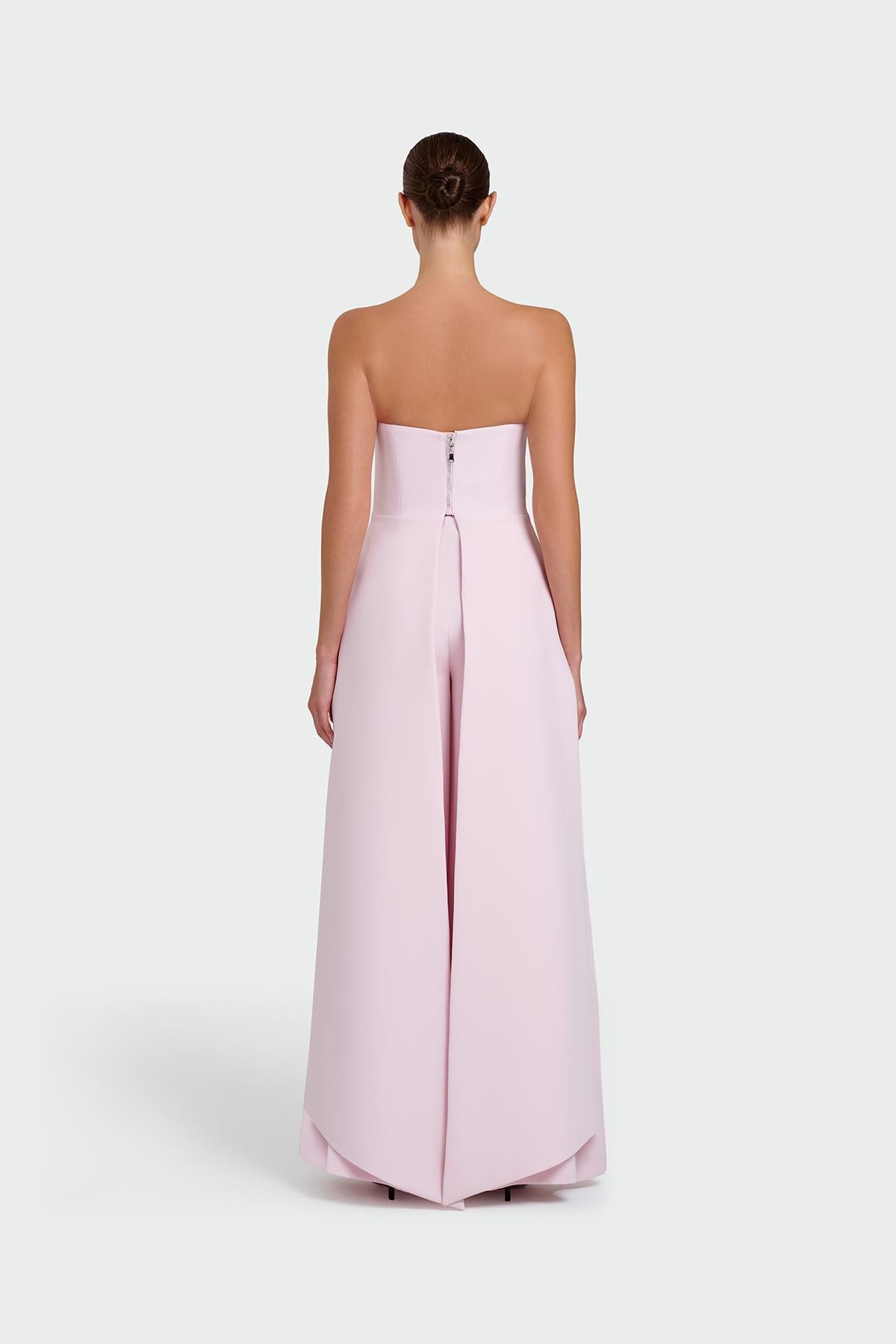 Strapless Tail Detailed Evening Dress Set