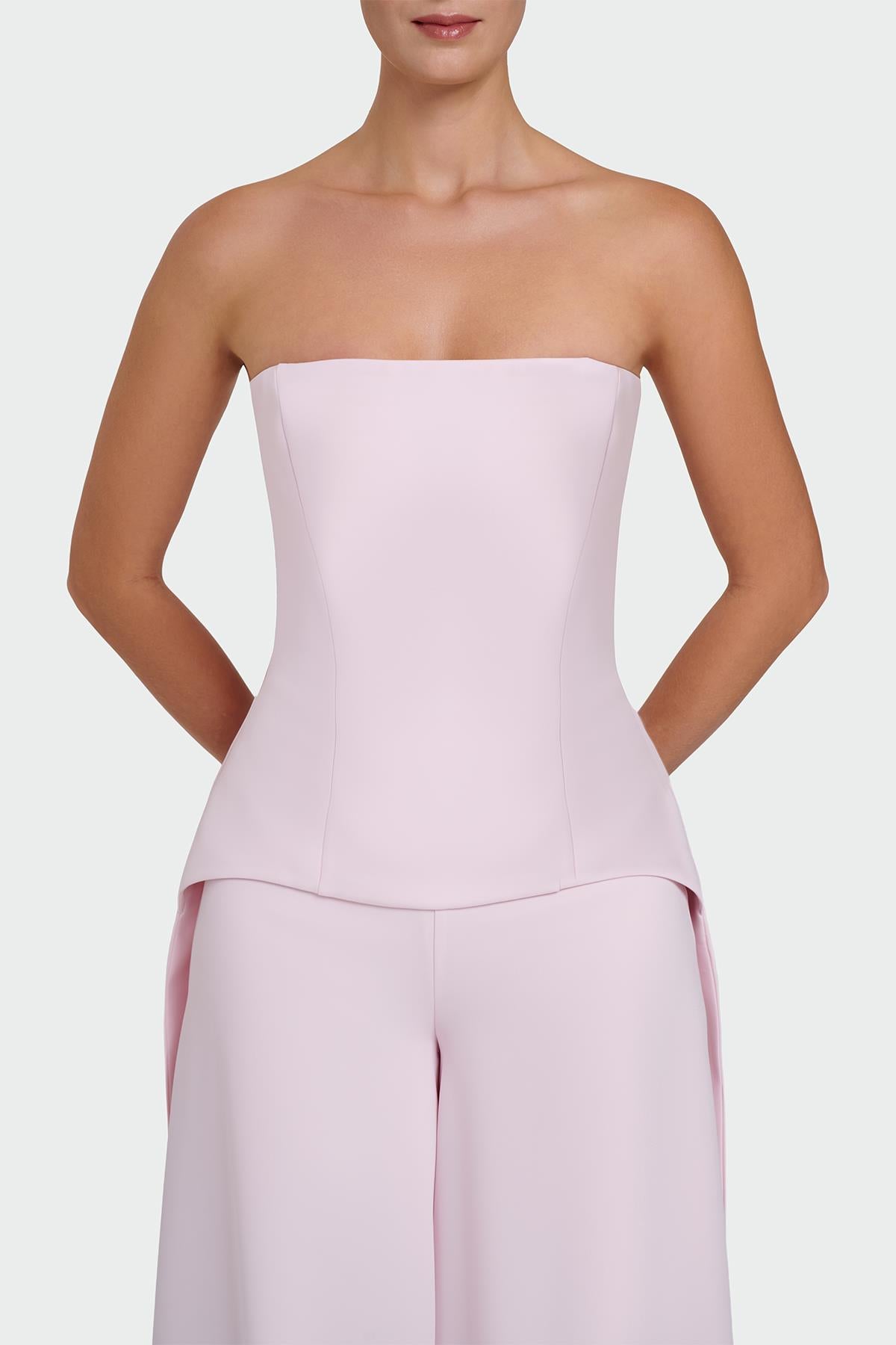 Strapless Tail Detailed Evening Dress Set