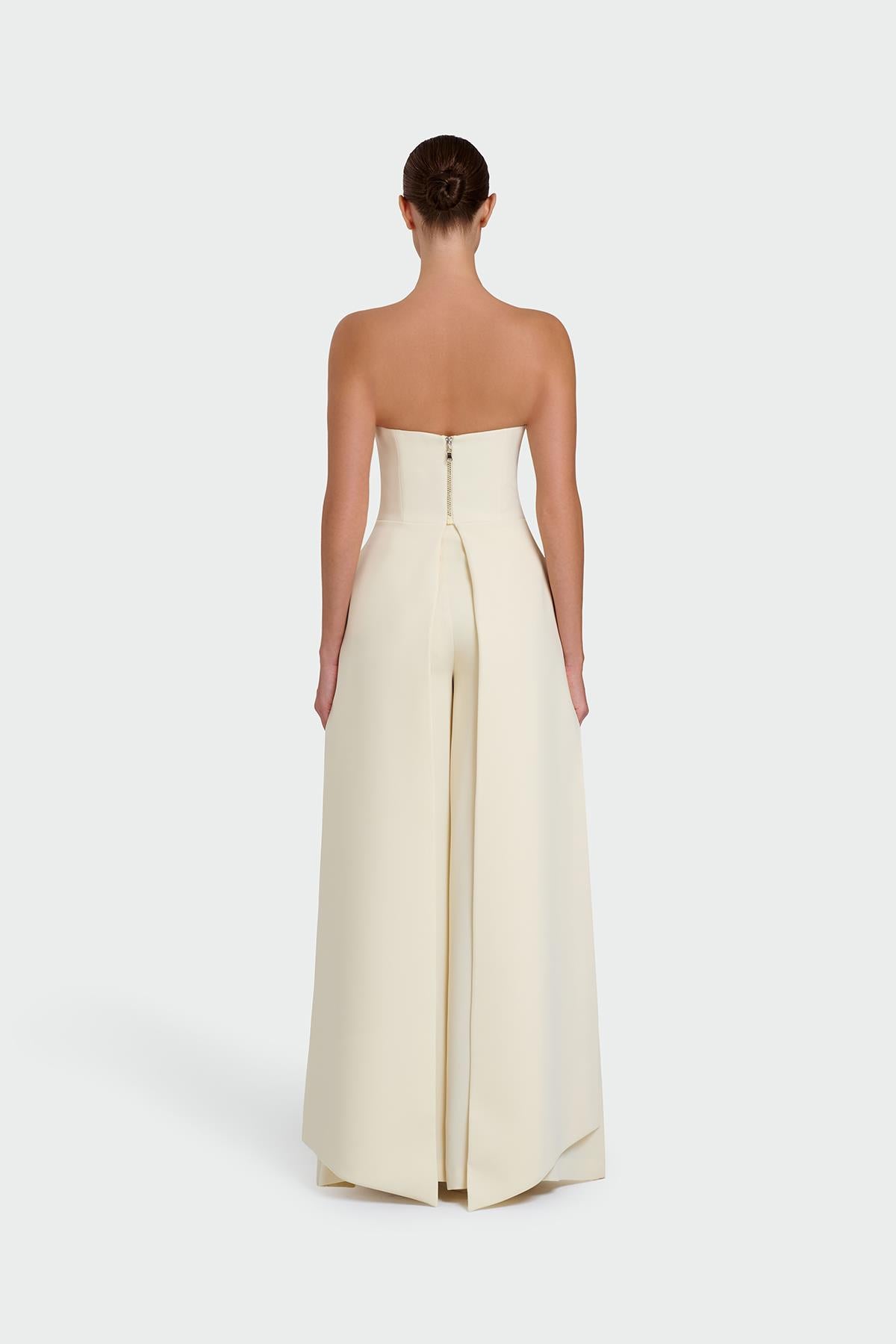 Strapless Tail Detailed Evening Dress Set
