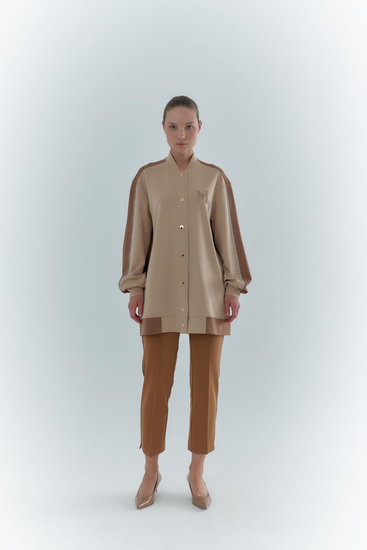 Taşlı Bomber Kadın Ceket - Eser Giyim