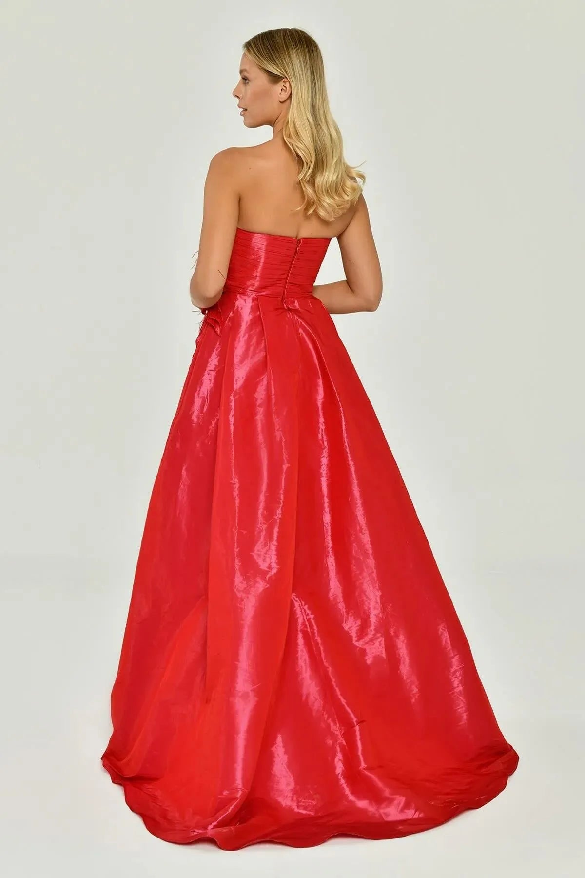 Shiny Long Evening Dress with Slit